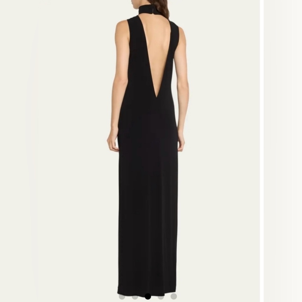 Nili Lotan Reid Open-Back Column Gown